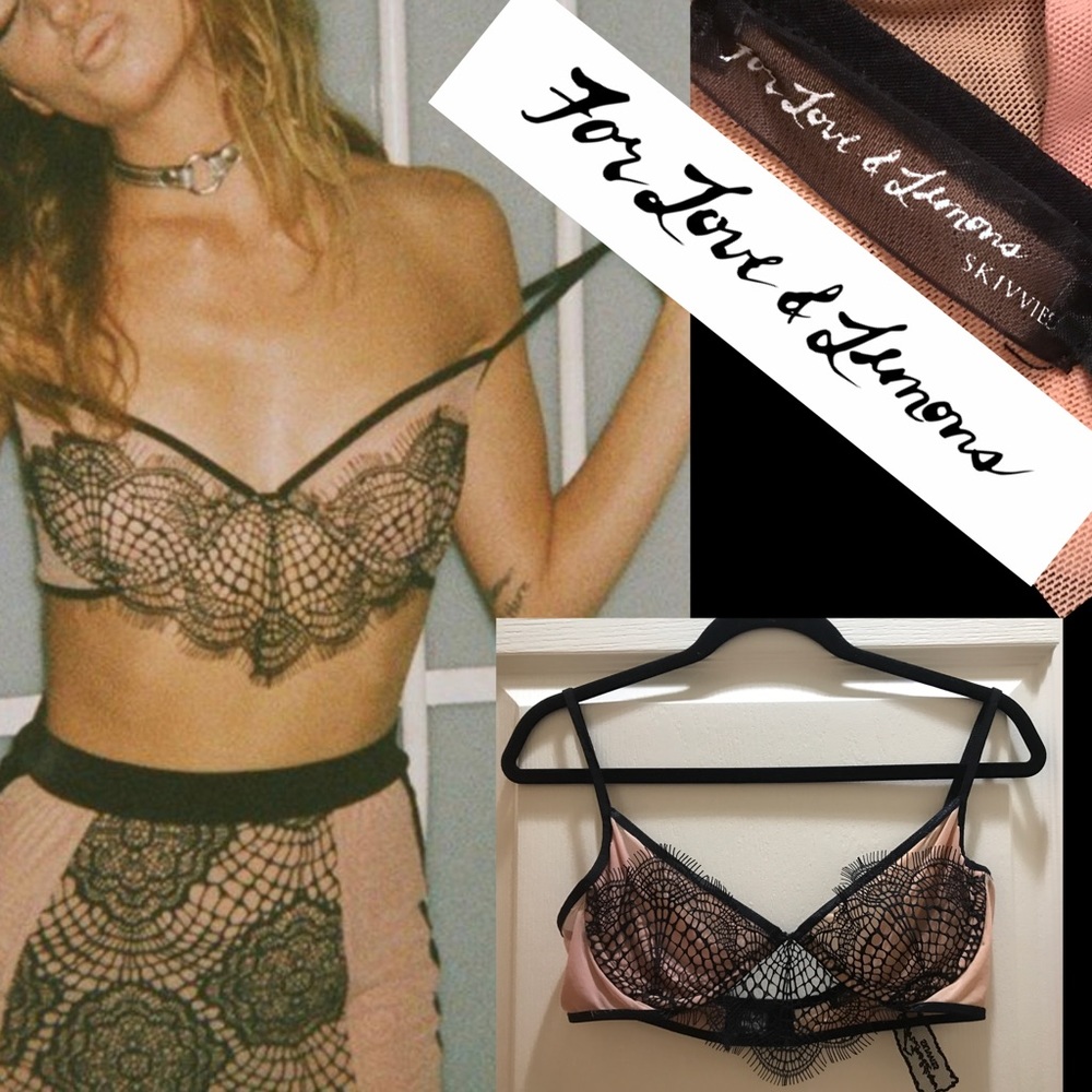 FOR LOVE AND LEMONS SKIVVIES eyelash bralette